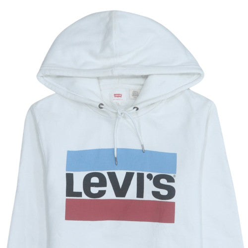 Mens UK Size S Levi's White Pullover Hoodie