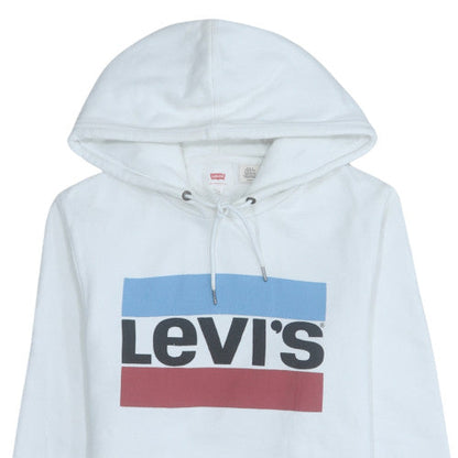Mens UK Size S Levi's White Pullover Hoodie