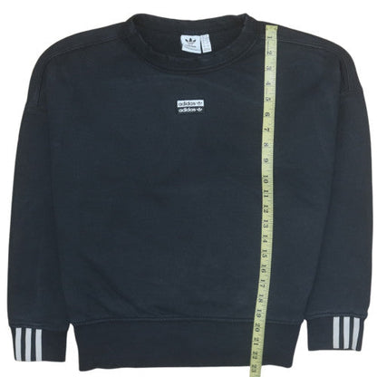 Womens UK Size 8 Adidas Black Pullover Sweatshirt