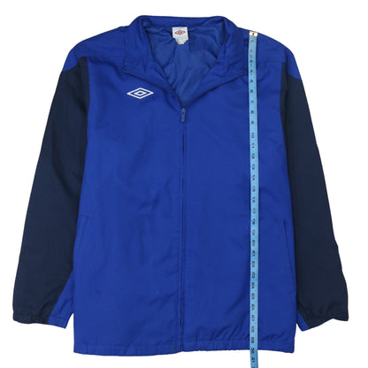 Umbro Men's Blue Track Jacket Size L Polyester Zip Front