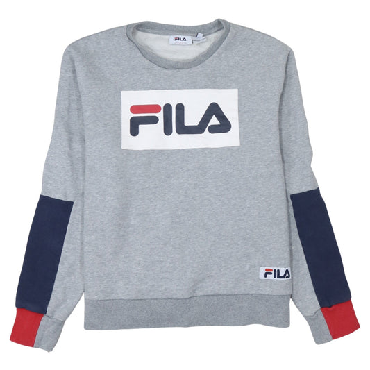 Womens UK Size L Fila Grey Pullover Sweatshirt