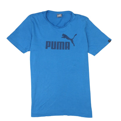 Puma Men's Blue Graphic Logo Cotton T-Shirt Size M