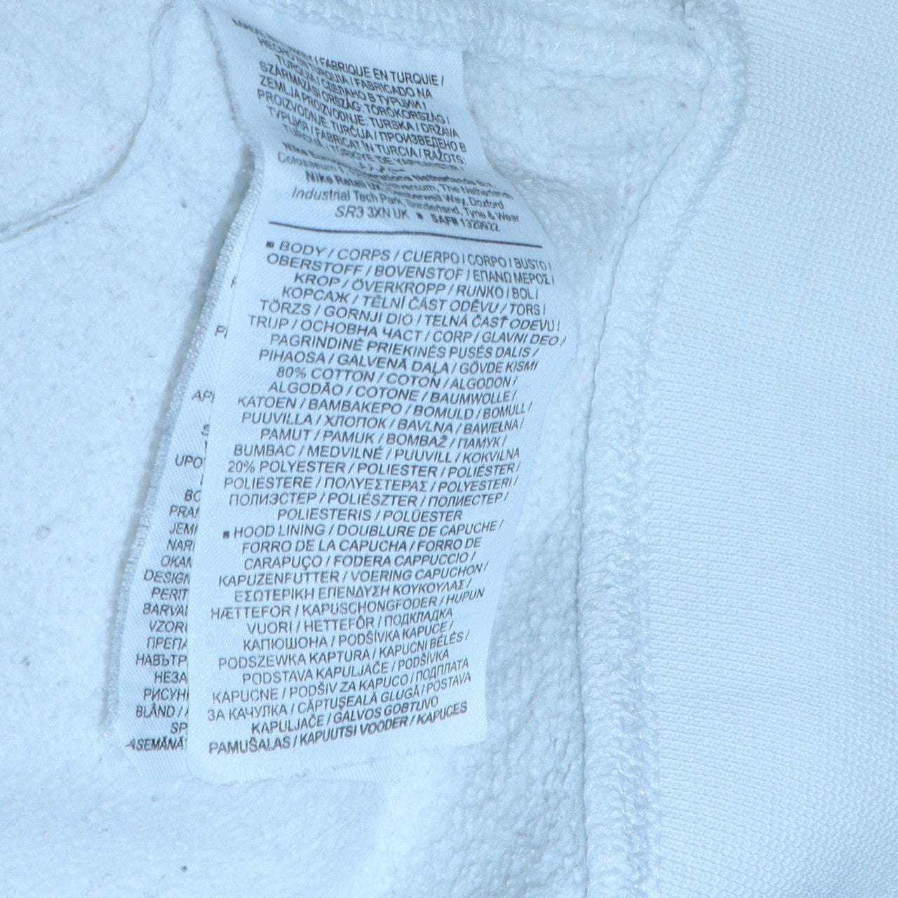 Womens UK Size S Nike White Pullover Hoodie