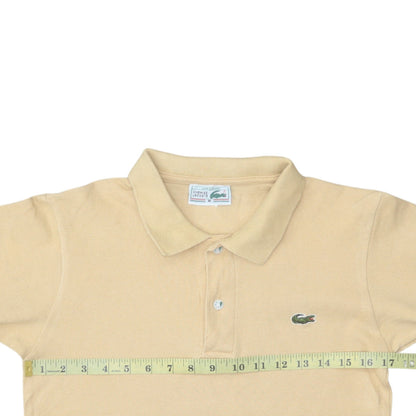 Lacoste Men's Beige Vintage Cotton Polo Shirt M Short Sleeve