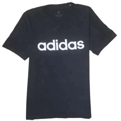adidas Men's Black Large Graphic Logo Short Sleeve T-Shirt