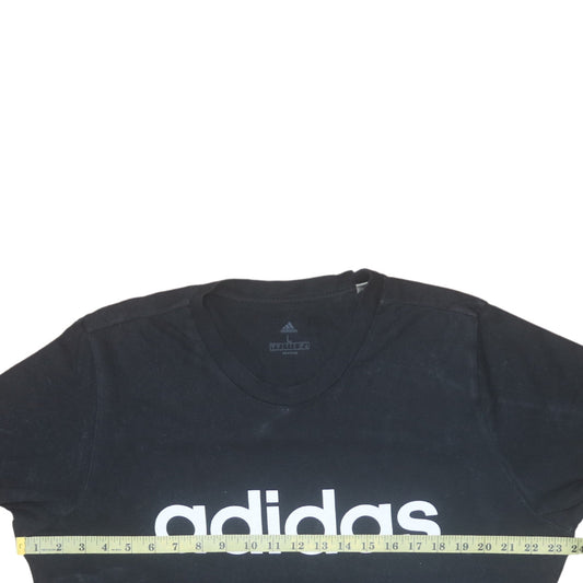 adidas Men's Black Large Graphic Logo Short Sleeve T-Shirt