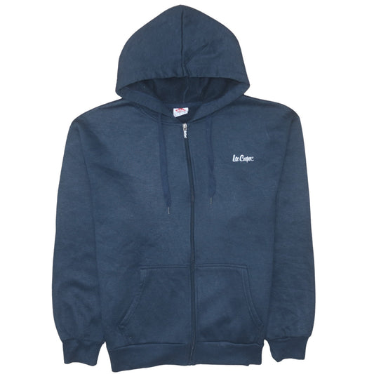 Mens UK Size L Lee Cooper Blue Full Zip Hoodie
