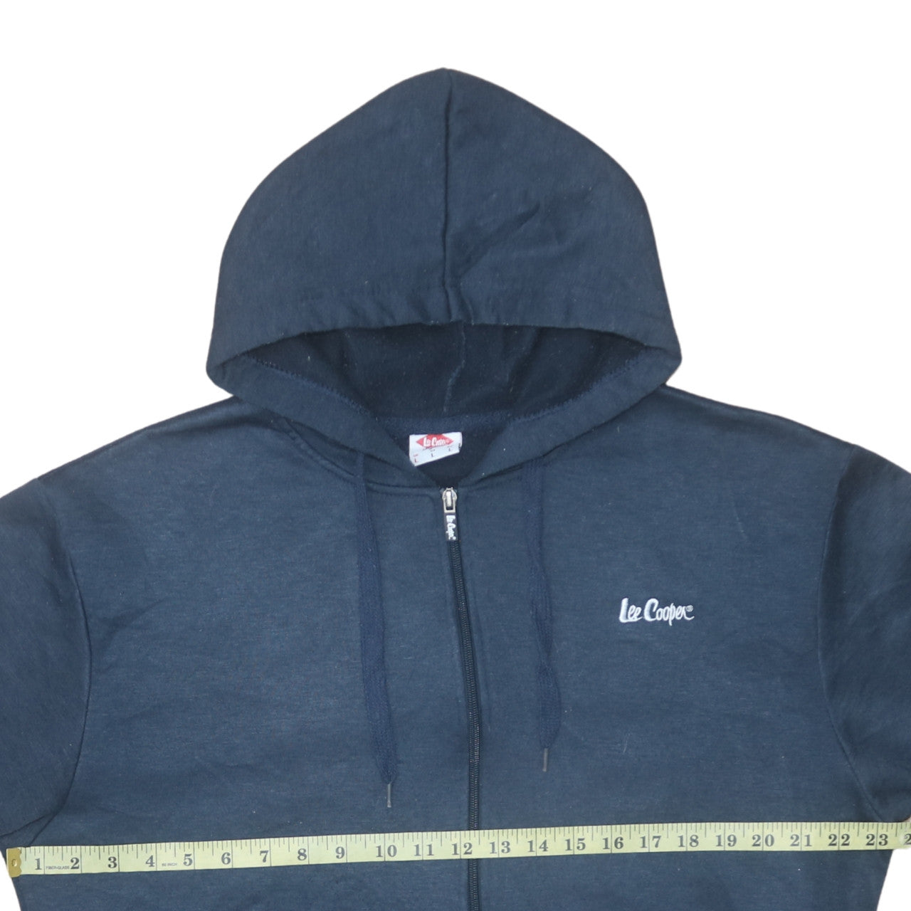 Mens UK Size L Lee Cooper Blue Full Zip Hoodie