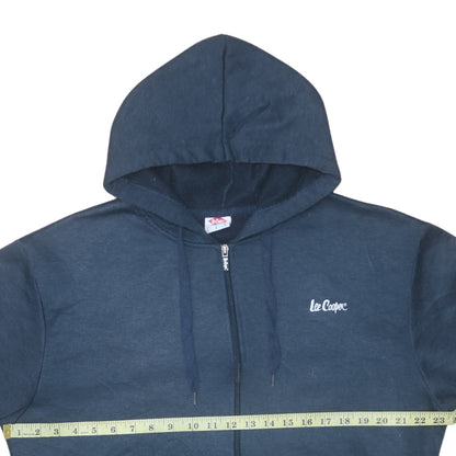 Mens UK Size L Lee Cooper Blue Full Zip Hoodie