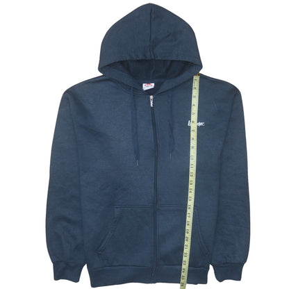 Mens UK Size L Lee Cooper Blue Full Zip Hoodie
