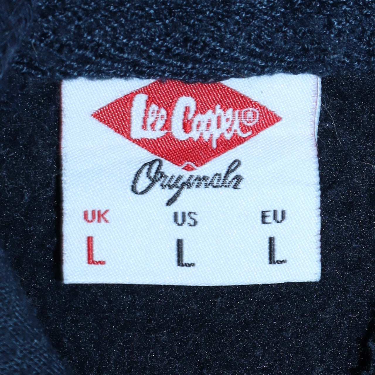 Mens UK Size L Lee Cooper Blue Full Zip Hoodie