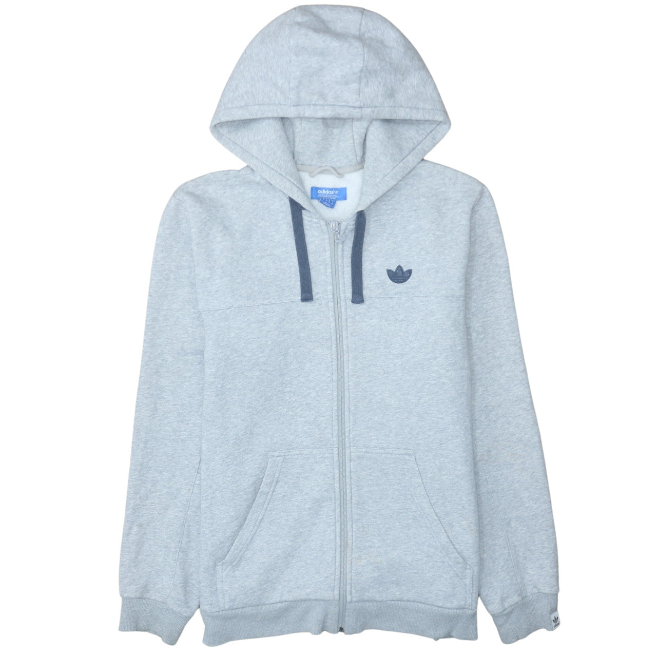 Mens UK Size M adidas Grey Full Zip Hoodie