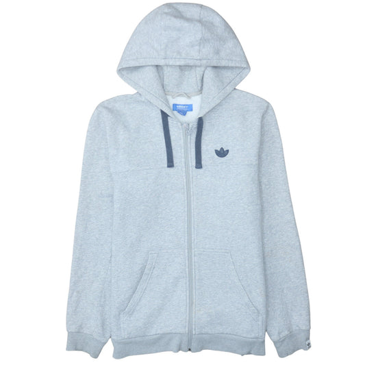 Mens UK Size M adidas Grey Full Zip Hoodie