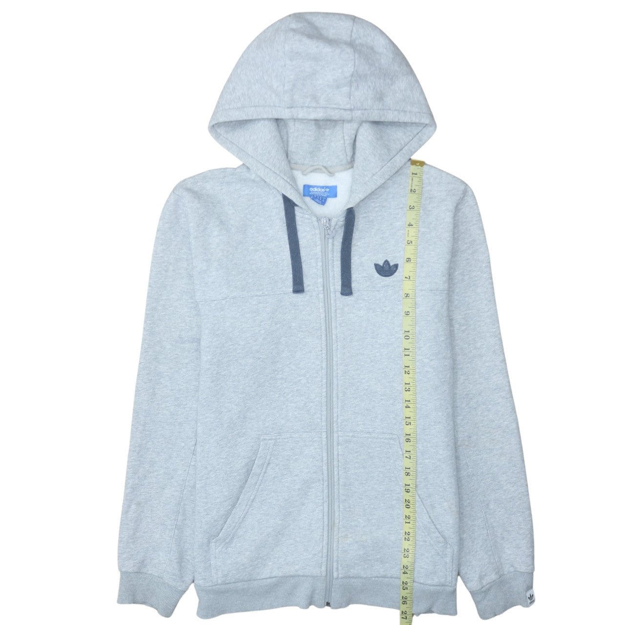 Mens UK Size M adidas Grey Full Zip Hoodie