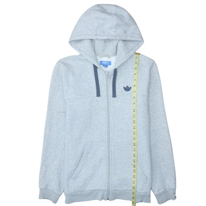 Mens UK Size M adidas Grey Full Zip Hoodie