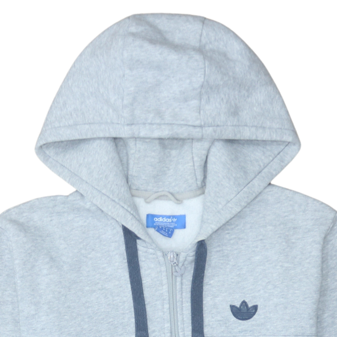 Mens UK Size M adidas Grey Full Zip Hoodie