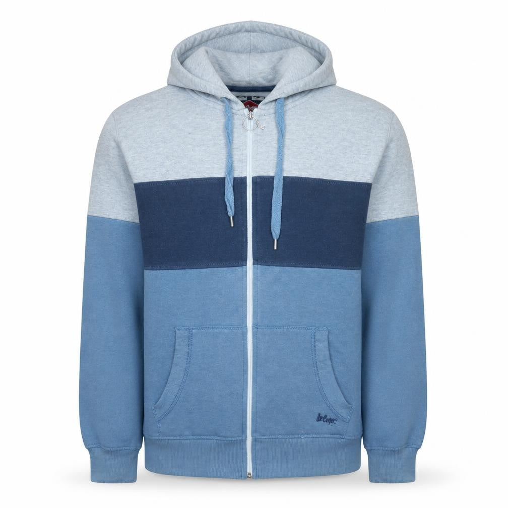 Mens UK Size L Lee Cooper Blue Full Zip Hoodie