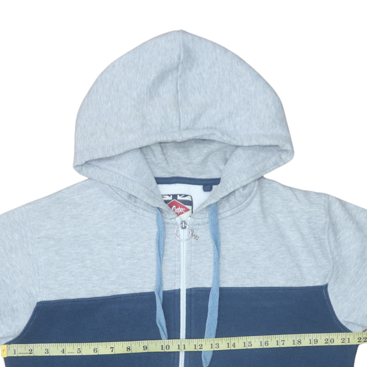 Mens UK Size L Lee Cooper Blue Full Zip Hoodie