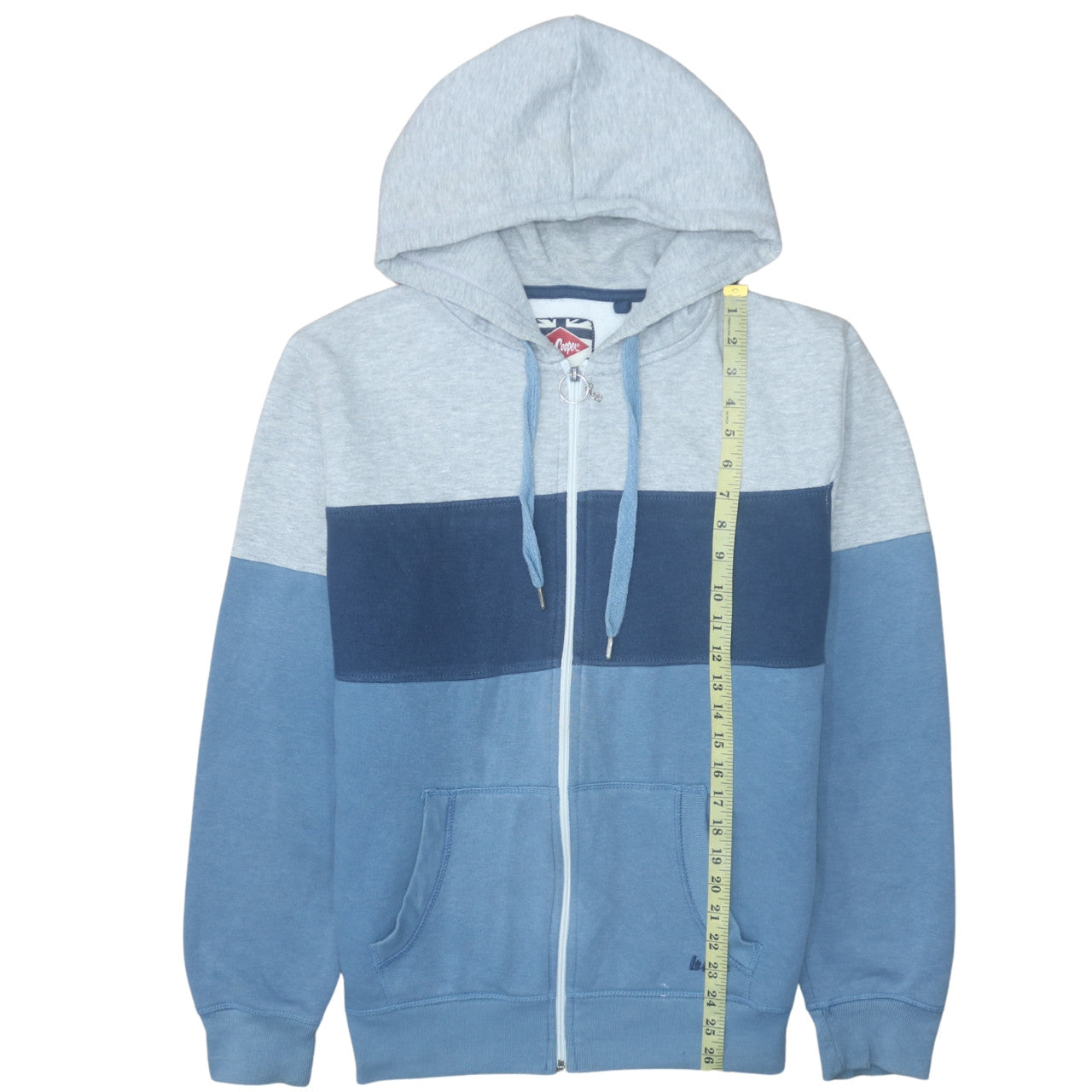 Mens UK Size L Lee Cooper Blue Full Zip Hoodie