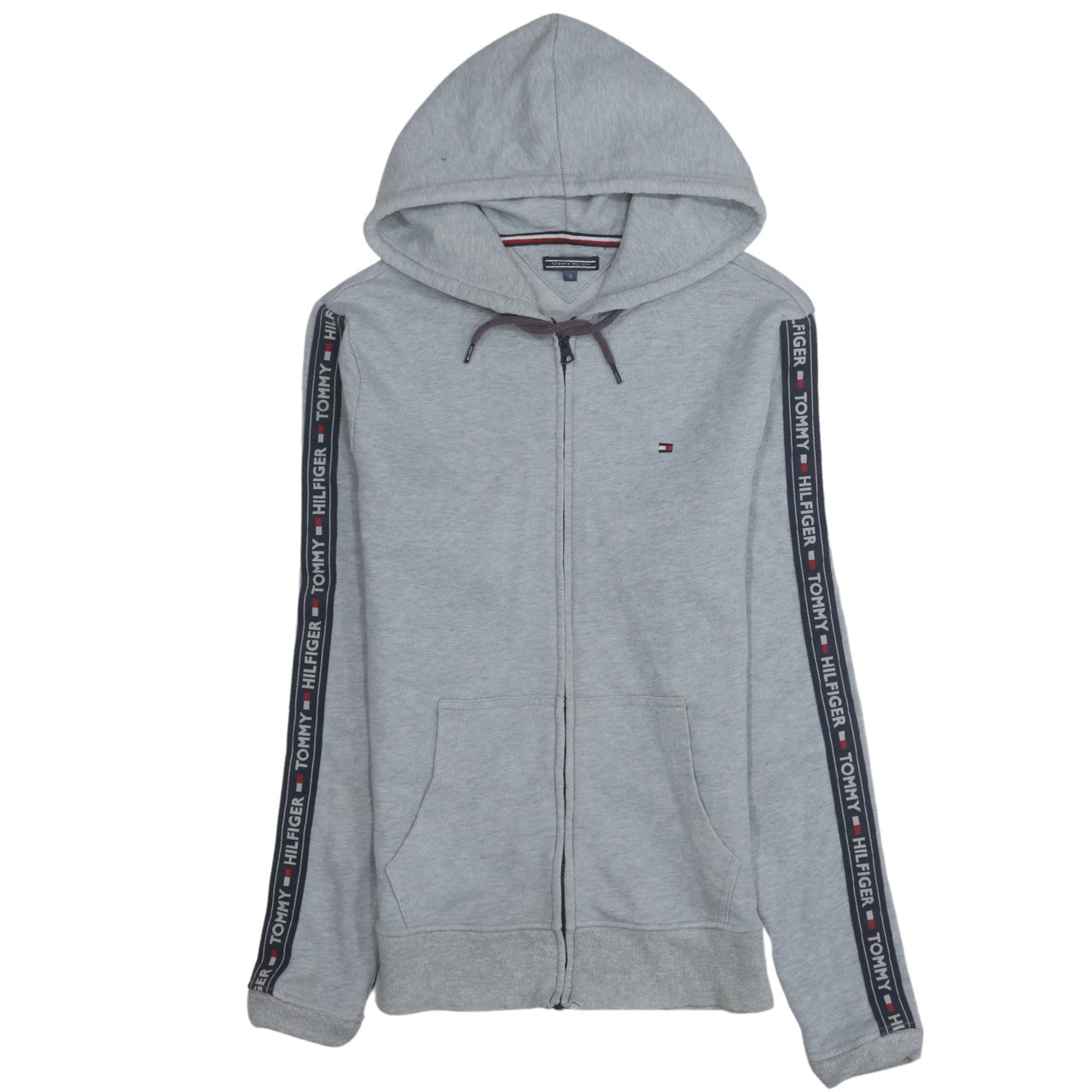 Womens UK Size S Tommy Hilfiger Grey Full Zip Hoodie