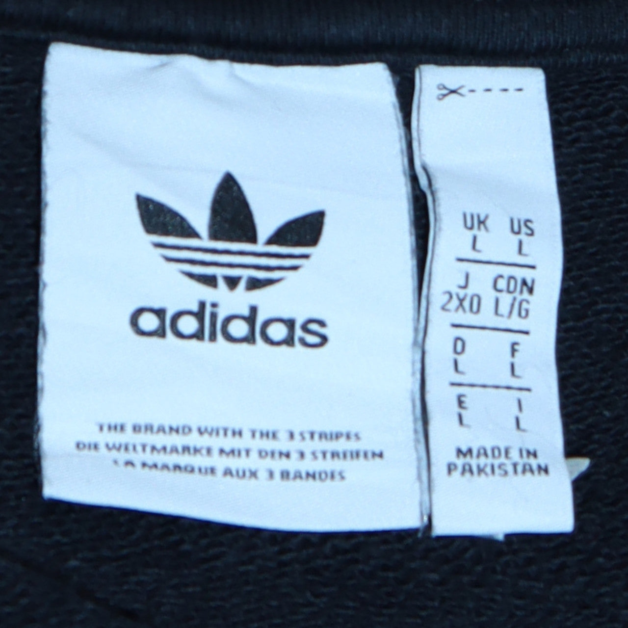 Mens UK Size L adidas Black Pullover Sweatshirt