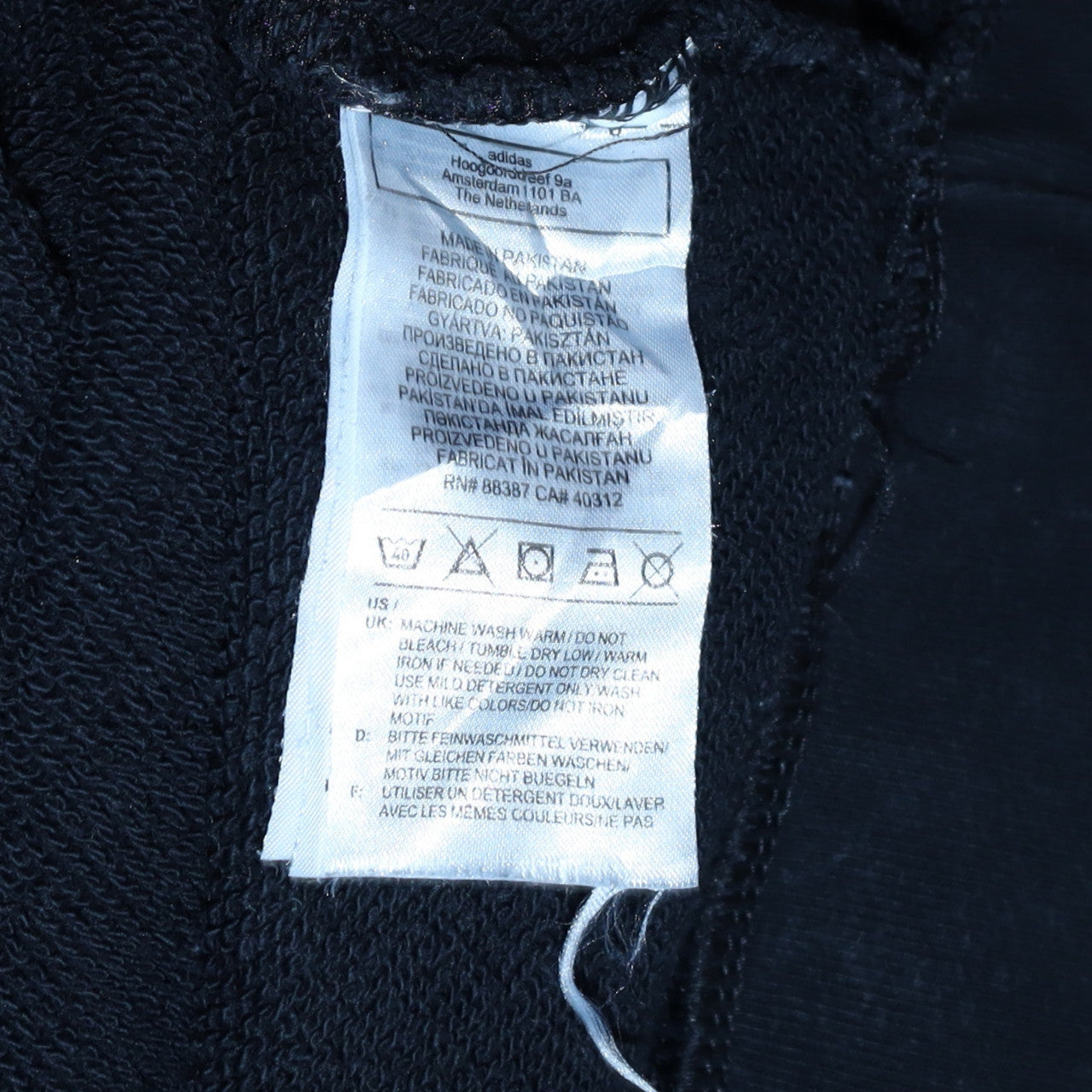 Mens UK Size L adidas Black Pullover Sweatshirt