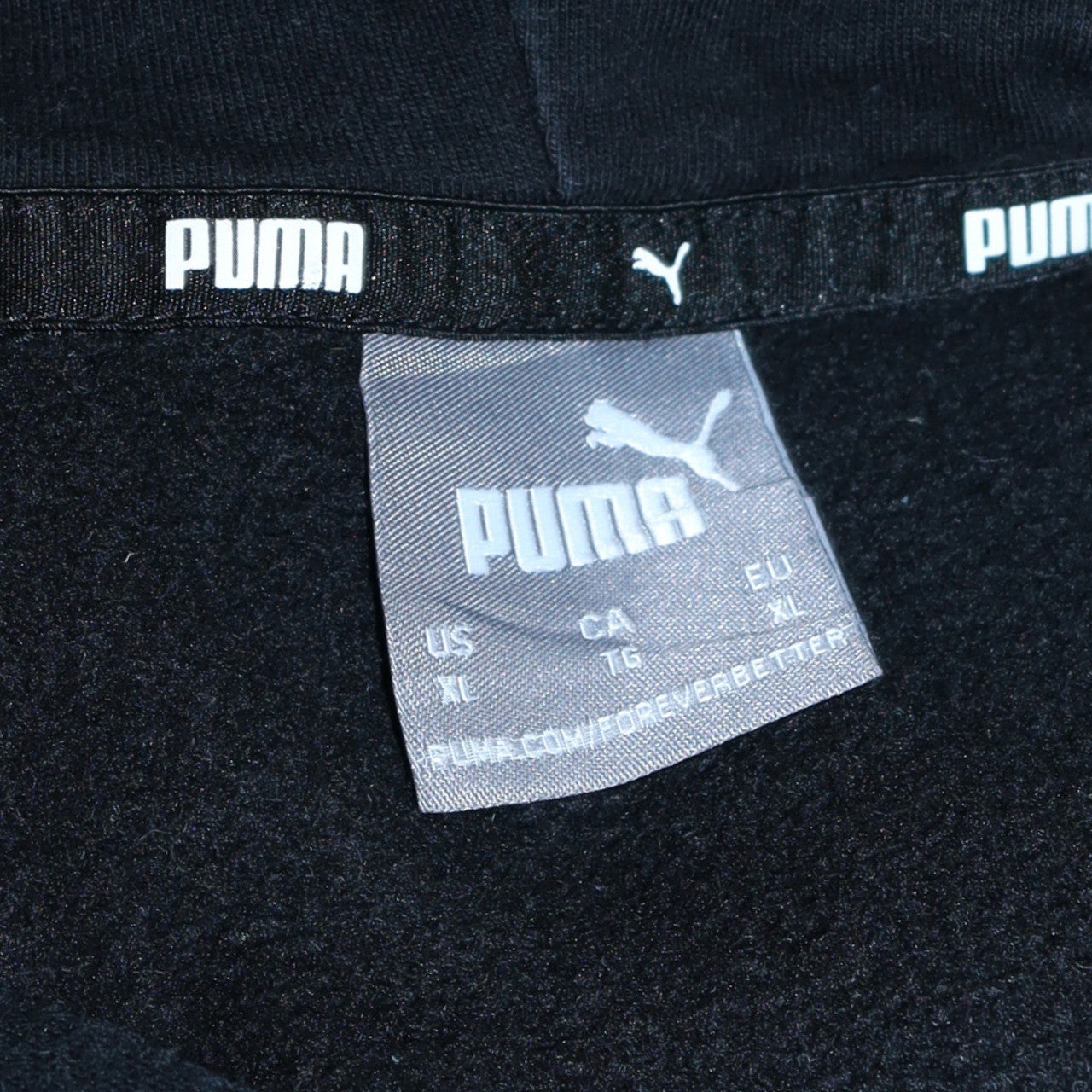 Mens UK Size XL Puma Black Pullover Hoodie