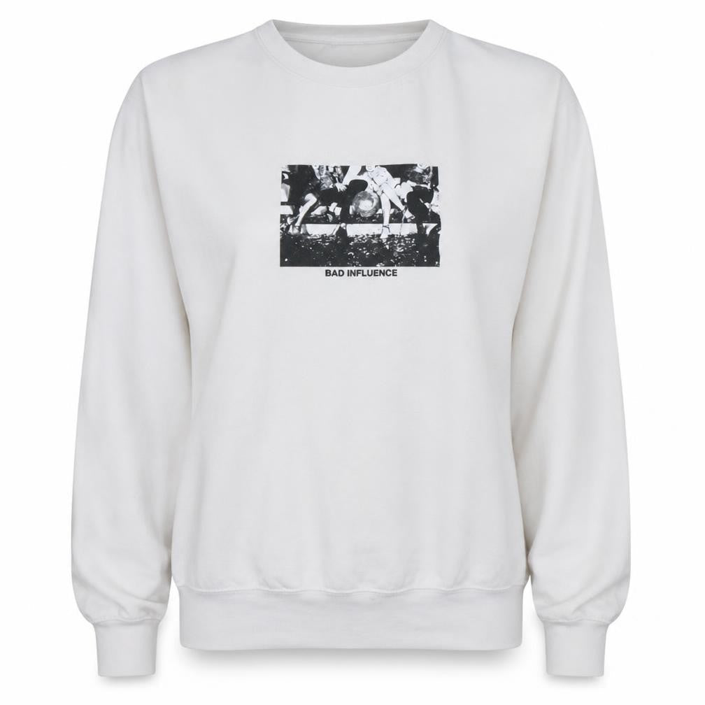Womens UK Size L Gildan White Pullover Sweatshirt