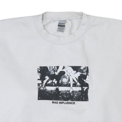 Womens UK Size L Gildan White Pullover Sweatshirt