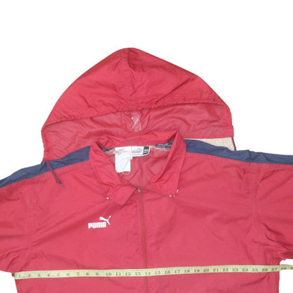 Puma Men’s Red 2XL Windbreaker Sports Hooded Jacket