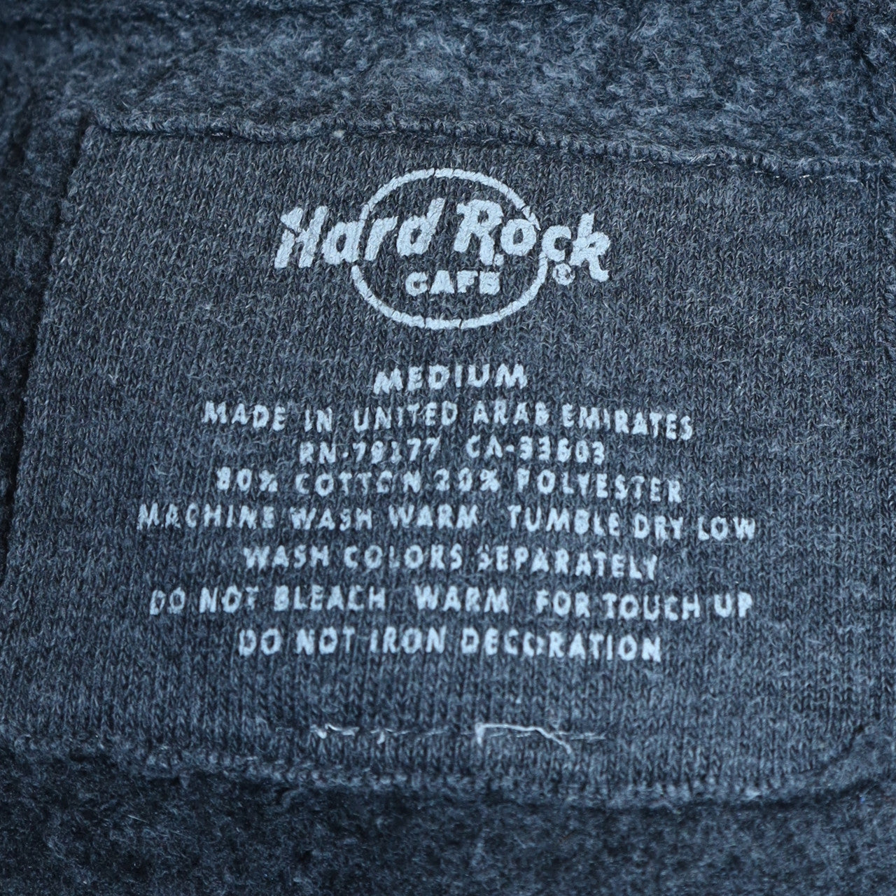 Womens UK Size M Hard Rock Cafe Black Pullover Sweatshirt