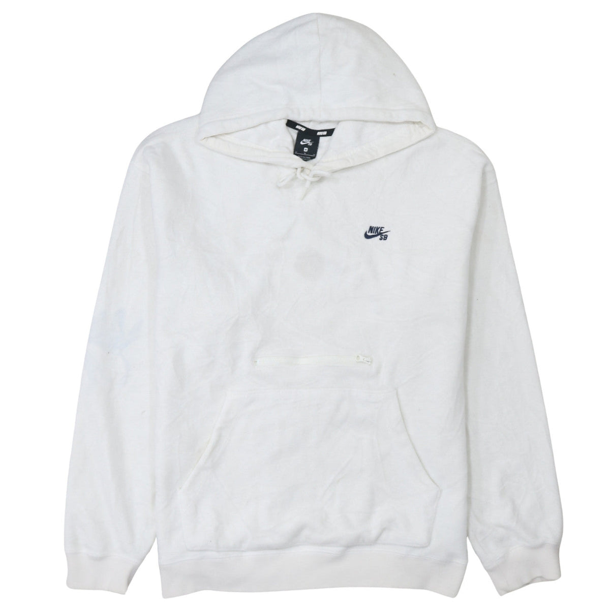 Mens UK Size M Nike White Pullover Hoodie