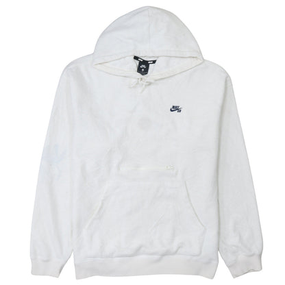 Mens UK Size M Nike White Pullover Hoodie