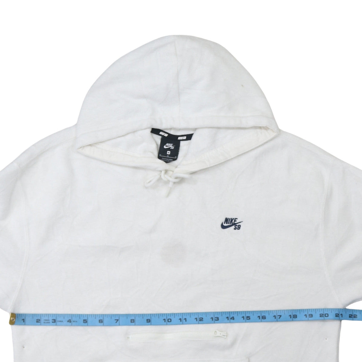 Mens UK Size M Nike White Pullover Hoodie