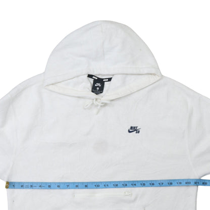 Mens UK Size M Nike White Pullover Hoodie