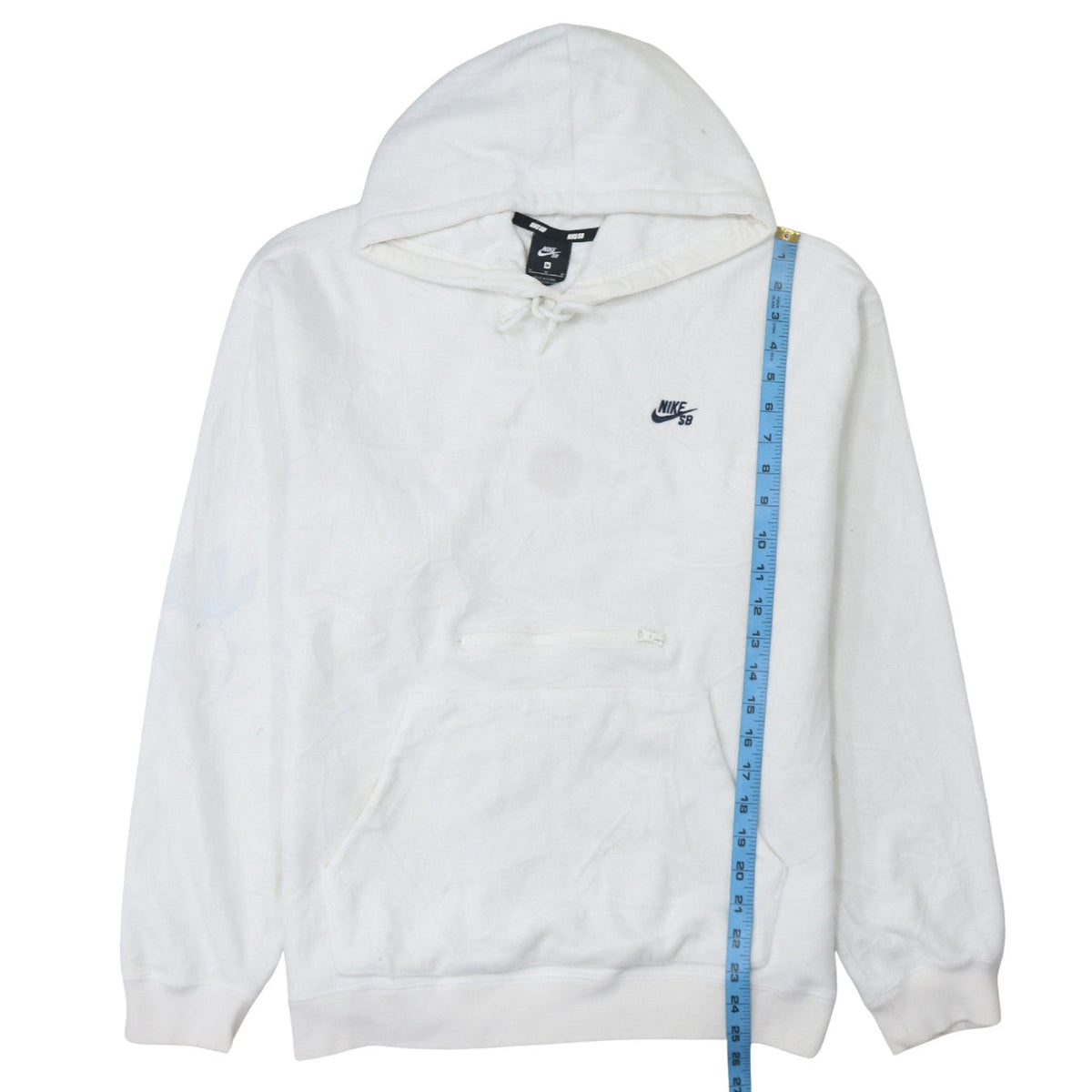 Mens UK Size M Nike White Pullover Hoodie