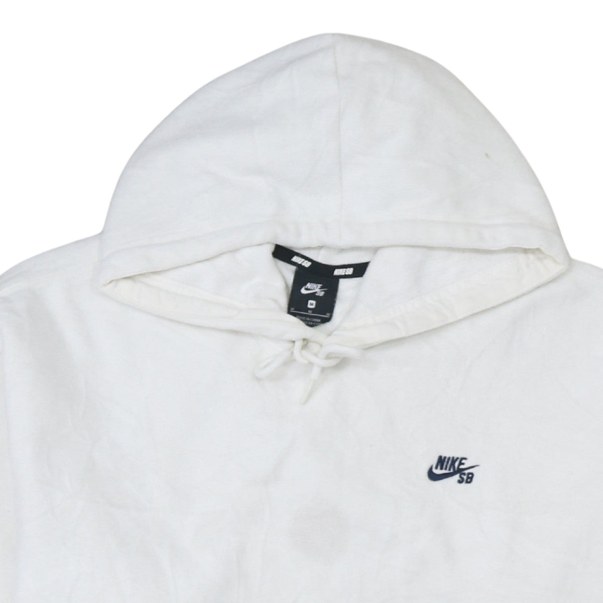 Mens UK Size M Nike White Pullover Hoodie