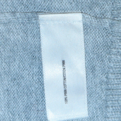 Gap Men's Grey V-Neck Cotton Pullover Jumper Size M