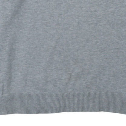 Gap Men's Grey V-Neck Cotton Pullover Jumper Size M