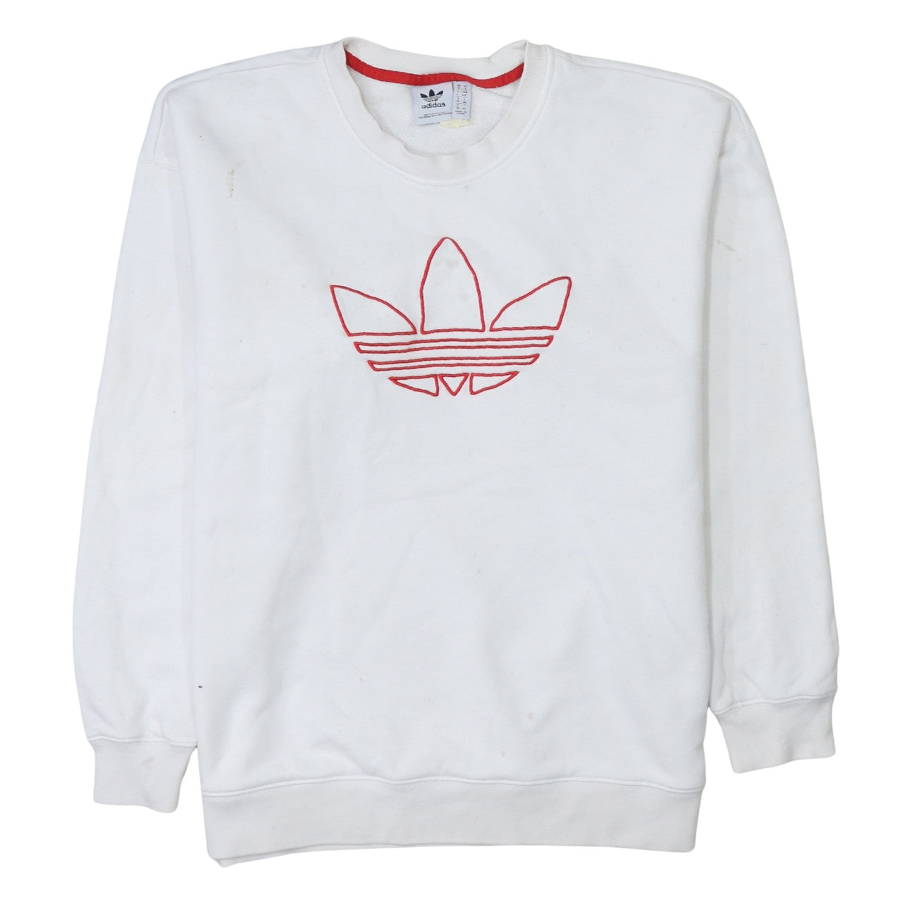 Womens UK Size 10 Adidas White Pullover Sweatshirt