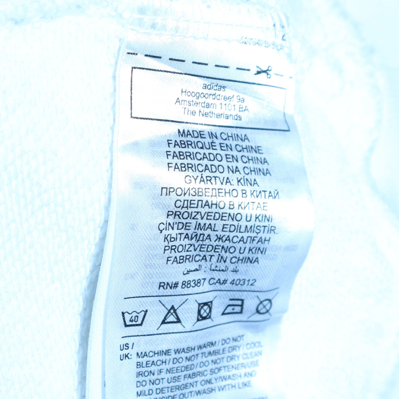 Womens UK Size 10 Adidas White Pullover Sweatshirt