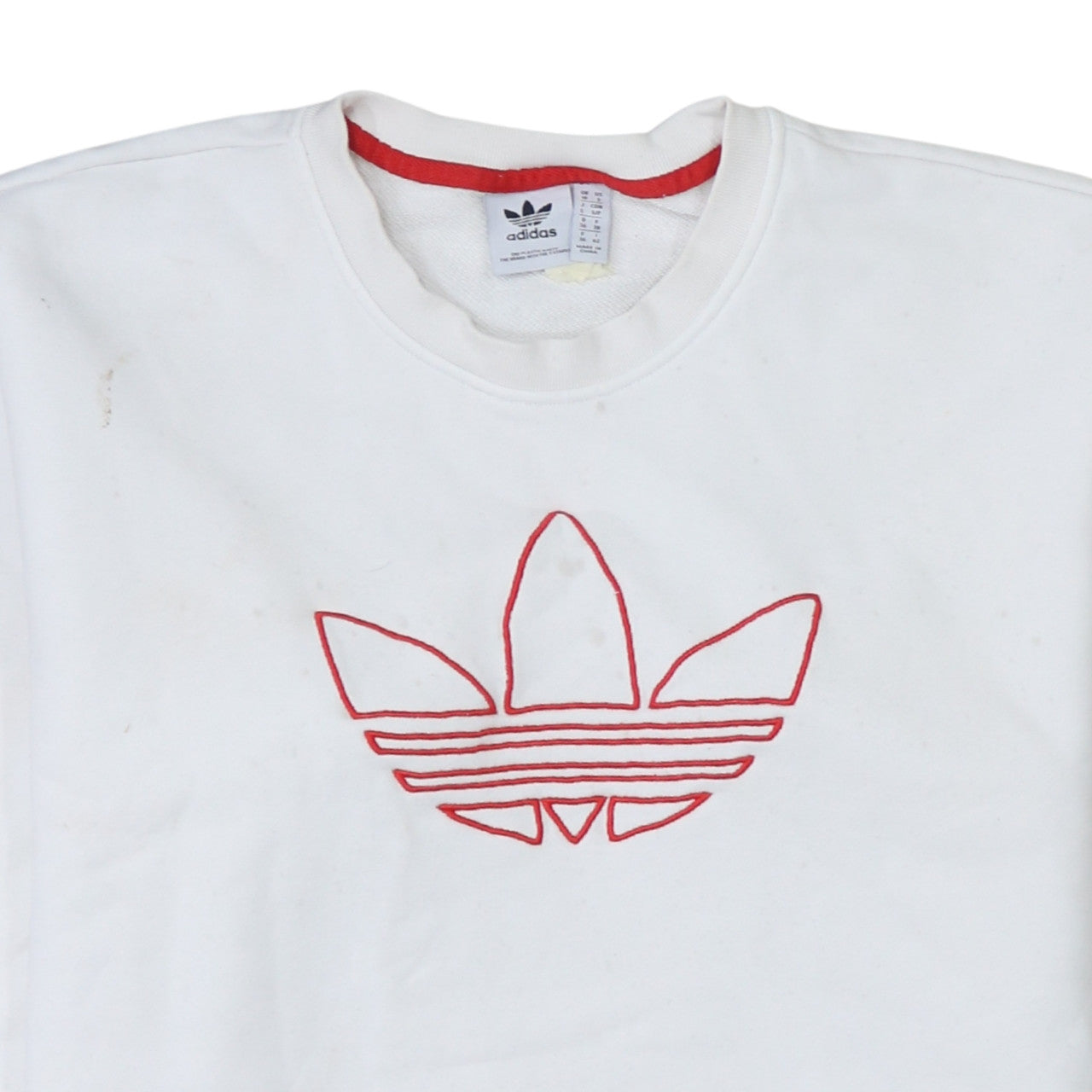 Womens UK Size 10 Adidas White Pullover Sweatshirt