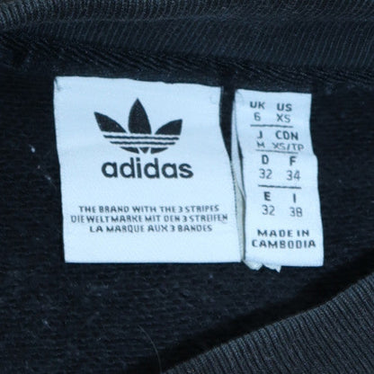 Womens UK Size XS Adidas Black Pullover Sweatshirt