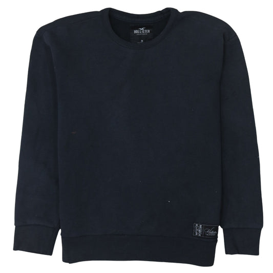 Mens UK Size M Hollister Black Pullover Sweatshirt