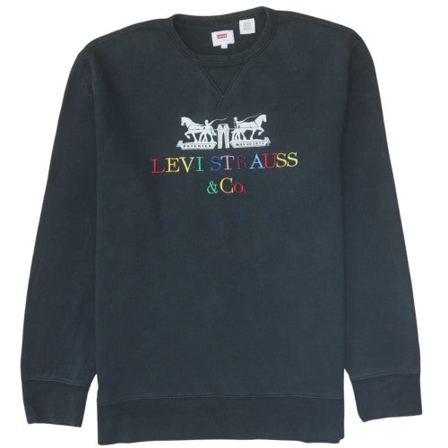 Mens UK Size L Levi's Black Pullover Sweatshirt