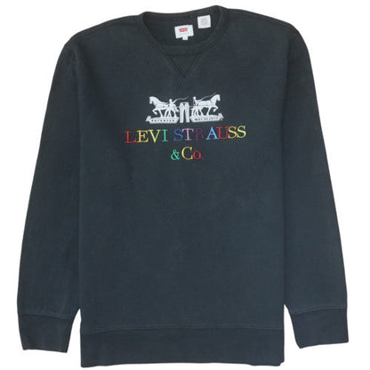 Mens UK Size L Levi's Black Pullover Sweatshirt
