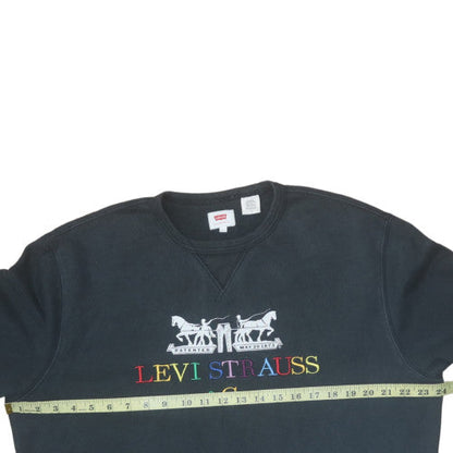 Mens UK Size L Levi's Black Pullover Sweatshirt