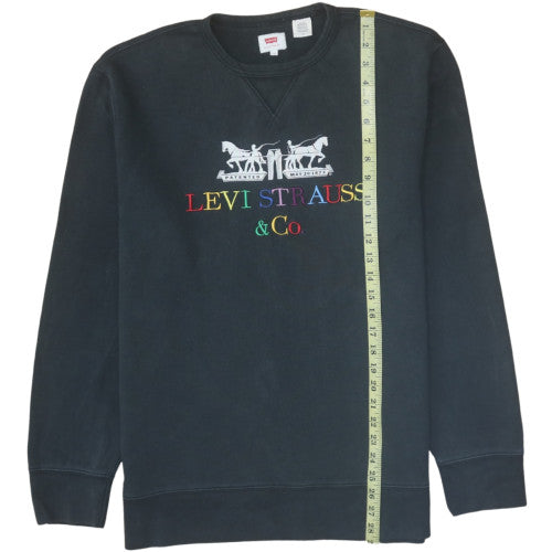Mens UK Size L Levi's Black Pullover Sweatshirt