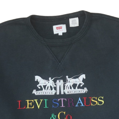 Mens UK Size L Levi's Black Pullover Sweatshirt