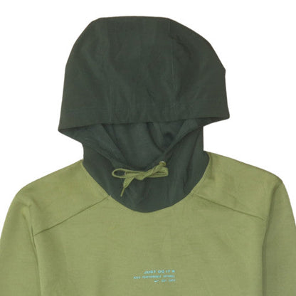 Mens UK Size L Nike Green Pullover Hoodie